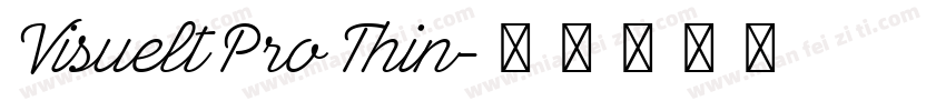Visuelt Pro Thin字体转换